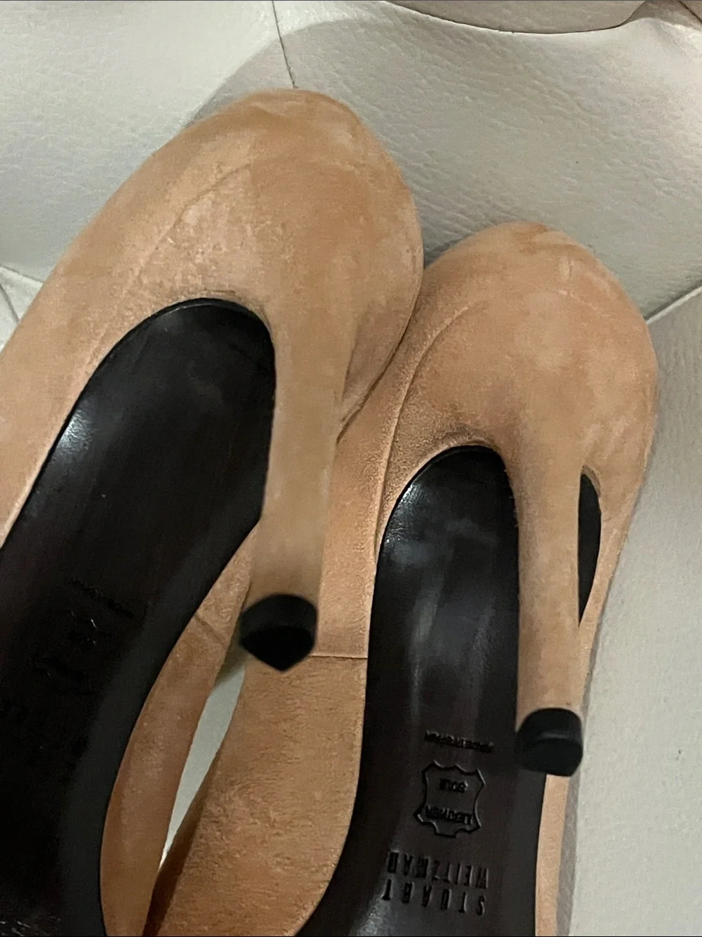 Stuart Weitzman Nude Suede Pumps Size 8